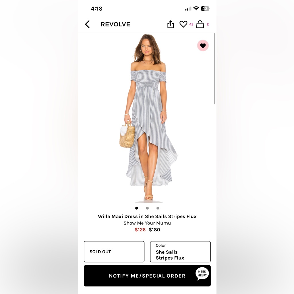 Show Me Your Mumu Blue And White Striped Maxi Dress